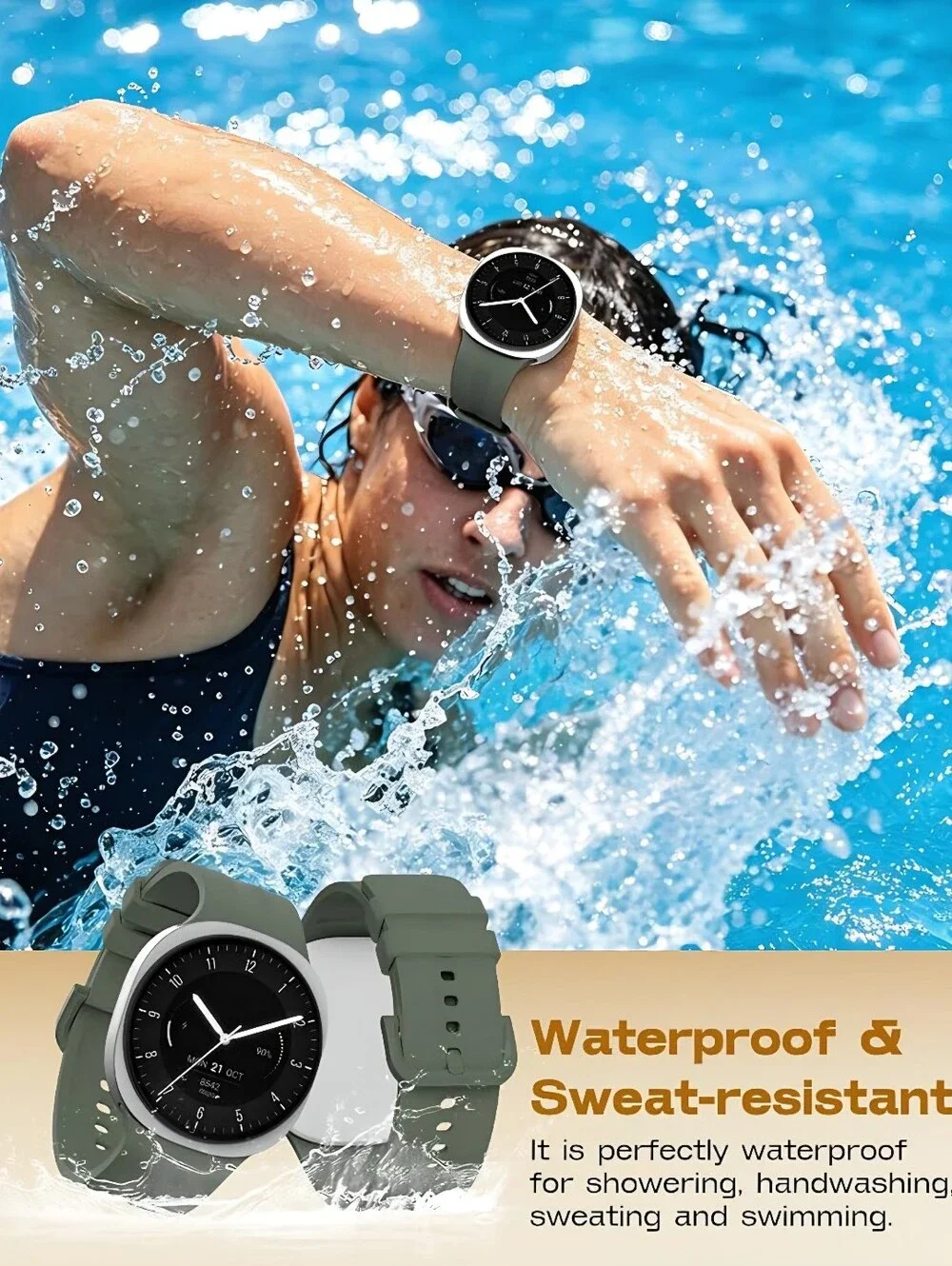 Samsung Galaxy Watch 9/8 40mm/44mm 6 Pcs No Gap Silicone Bands - NEW